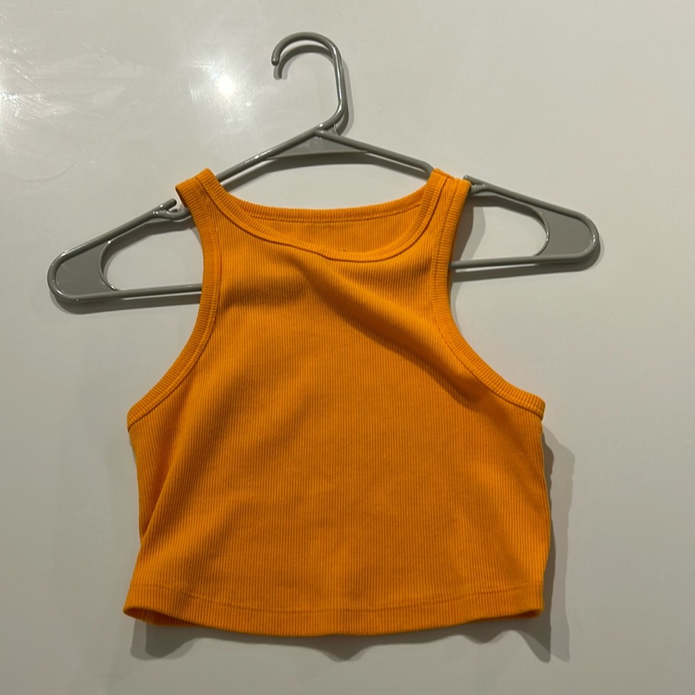 Orange crop top